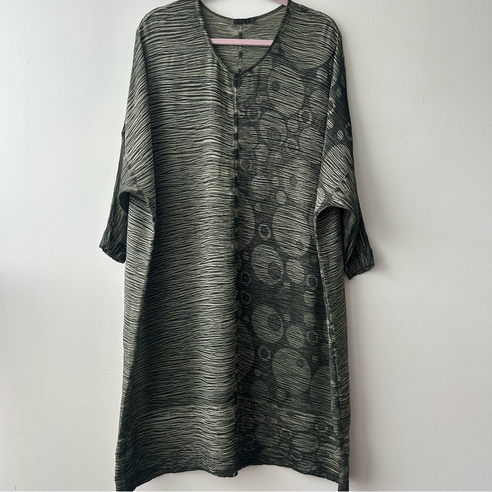 GRIZAS Crinkle DRESS in Olive green